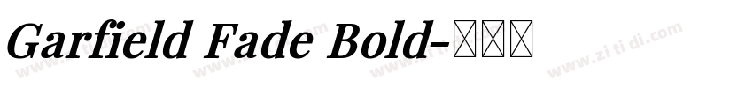 Garfield Fade Bold字体转换